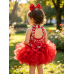 Infant/toddler/baby/children/kids Girl's glitz Pageant evening/prom Dress/clothing  G284Red